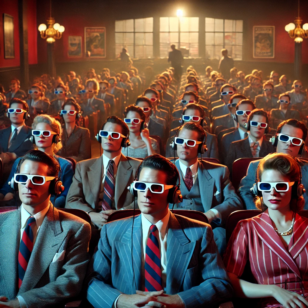 Illustration of a population sedated by the spectacle